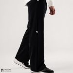 شلوار بگ مشکی سه نخ فاور